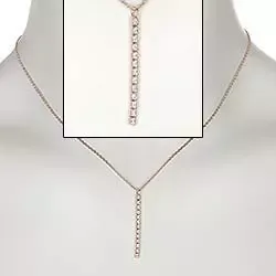 Ketting in zilver met een roze coating