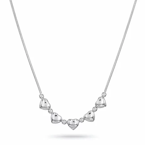 hart ketting in zilver