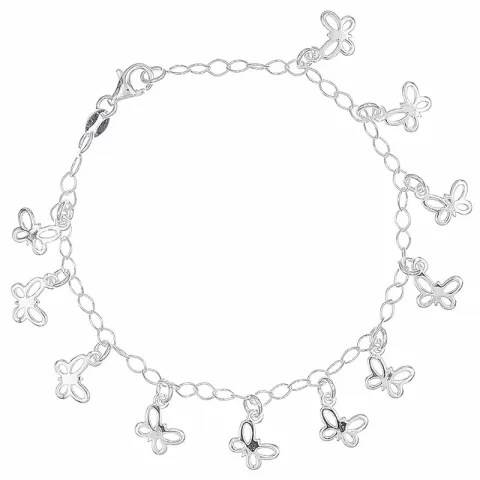 vlinder kinder armband in zilver