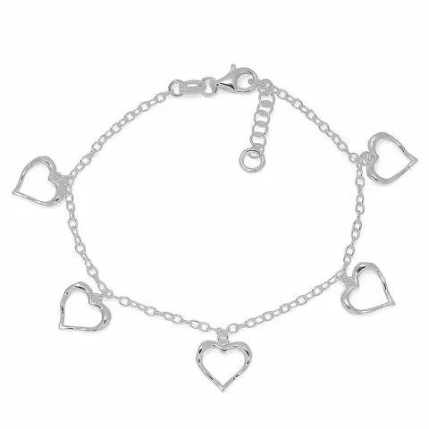 elegant hart kinder armband in zilver