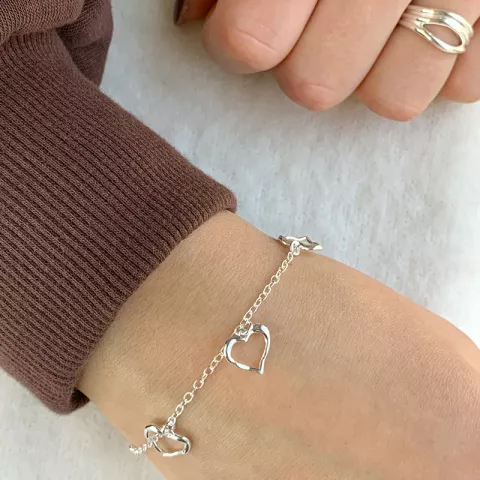 elegant hart kinder armband in zilver