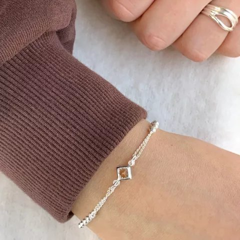 Elegant zirkoon armband in zilver