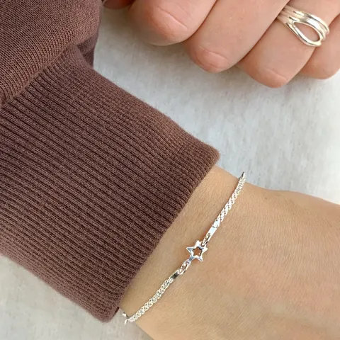 elegant ster kinder armband in zilver