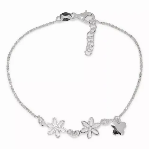 klein bloem kinder armband in zilver