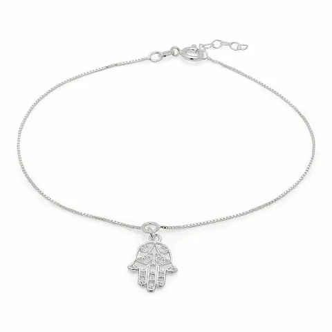 hamsa hand enkelbandje in zilver