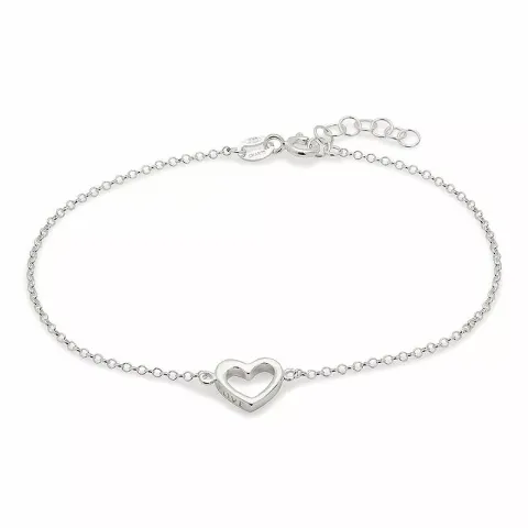 Elegant hart armband in zilver