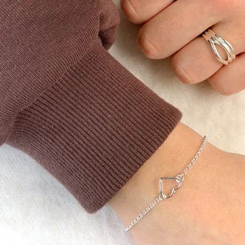 hart armband in zilver