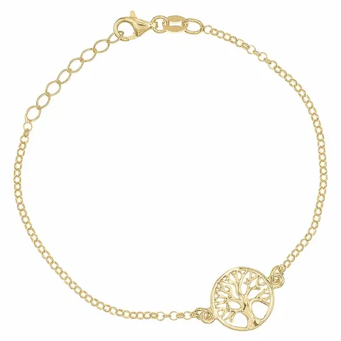boom van het leven armband in verguld sterlingzilver