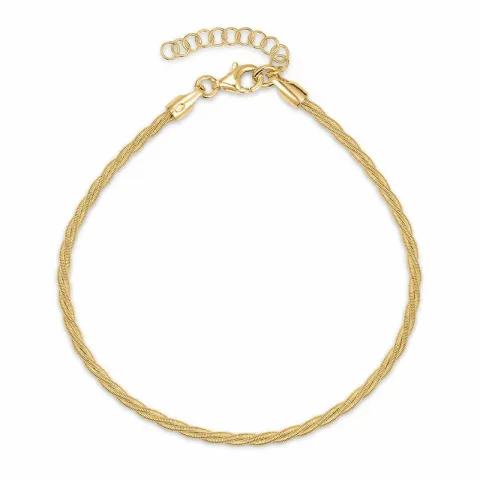 gedraaide armbanden in verguld sterlingzilver x 2,3 mm
