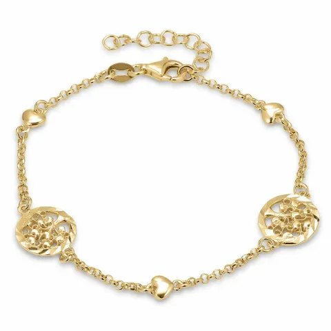 boom van het leven armband in verguld sterlingzilver met hanger in verguld sterlingzilver