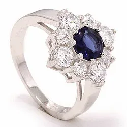 Vierkant ring in zilver