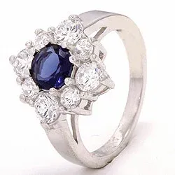 Vierkant ring in zilver