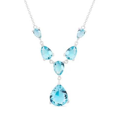 druppel ankerketting in zilver met hanger in zilver