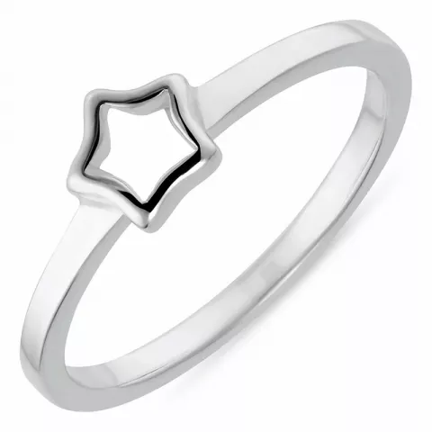 Eenvoudige ster ring in zilver