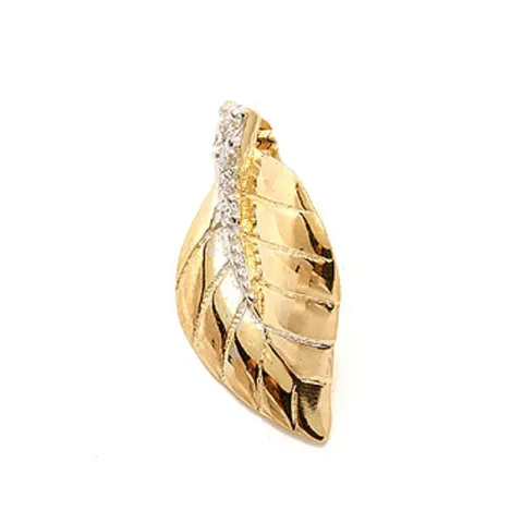 Blad hanger in verguld sterlingzilver