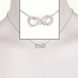 infinity zirkoon hanger met ketting in zilver