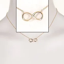 infinity ketting in verguld sterlingzilver