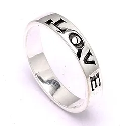 Love ring in zilver