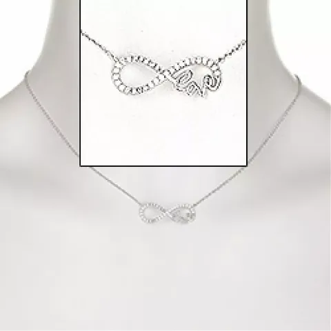 Infinity ketting in zilver met hanger in zilver