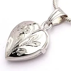 Sieraden medaillon in 9 karaat witgoud