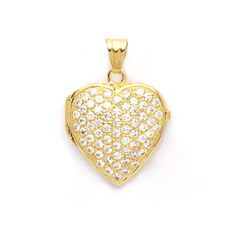 hart medaillon in verguld sterlingzilver