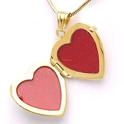 hart medaillon in verguld sterlingzilver