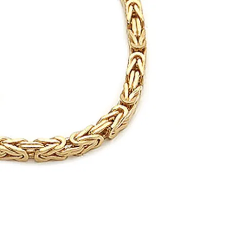 koning armband in 14 karaat goud 18,5 cm x 4,8 mm