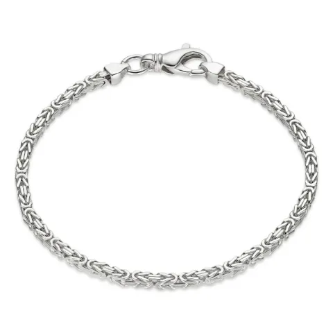 koning armband in zilver 17 cm x 2,4 mm