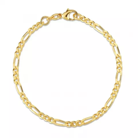 figaro armband in 8 karaat goud 18,5 cm x 3,4 mm
