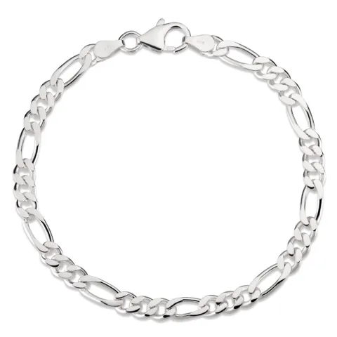 figaro armband in zilver 17 cm x 7,4 mm