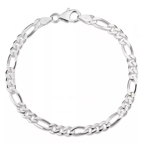 figaro armband in zilver 18,5 cm x 7,4 mm