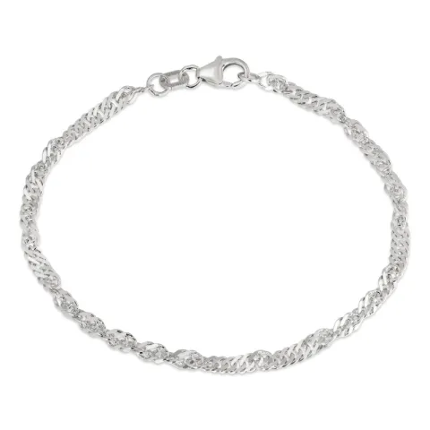 BNH singapore armband in zilver 18,5 cm x 2,9 mm