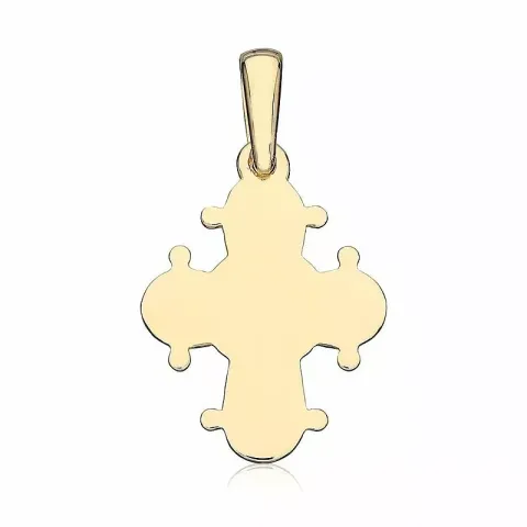 13 x 15 mm dagmarkruis in verguld sterlingzilver