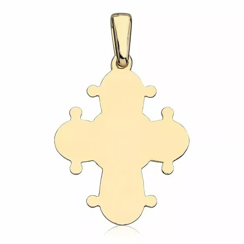 17 x 20 mm dagmarkruis in verguld sterlingzilver