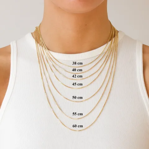 BNH venetiaanse ketting in verguld sterlingzilver 38 cm x 1,0 mm
