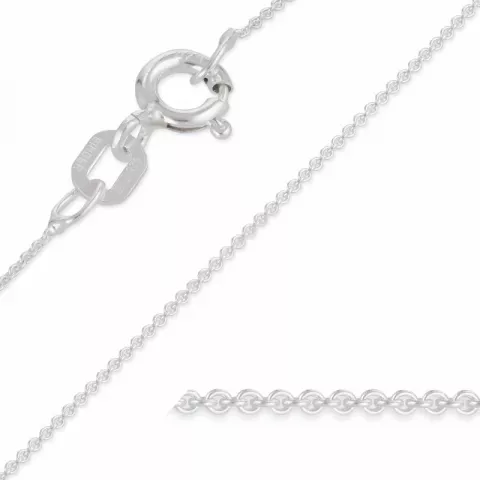 BNH Anker ronde ketting in zilver 40 cm x 0,8 mm