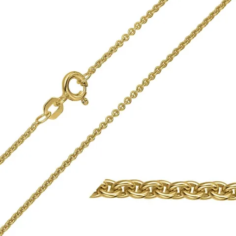 kaart BNH Anker facet ketting in 14 karaat goud 38 cm x 1,5 mm