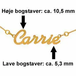 Naamkettingen met hanger in verguld zilver