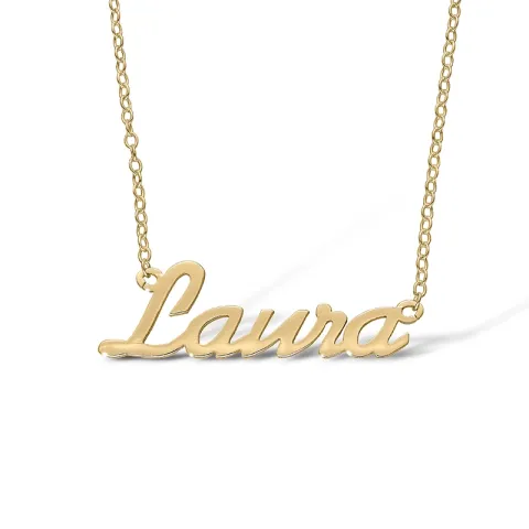 Naamkettingen met hanger in 9 karaat goud - My Letter