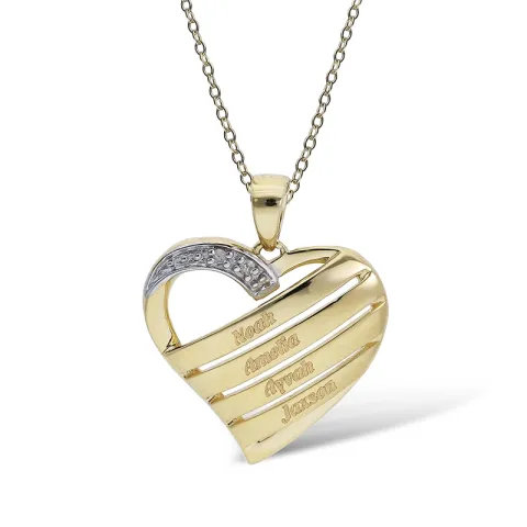 hart naamketting in 9 karaat goud - My Letter