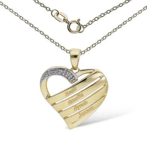 hart naamketting in 9 karaat goud - My Letter