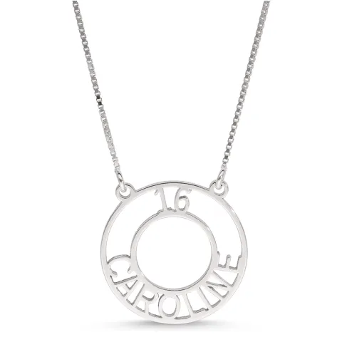 Naamkettingen met hanger in zilver