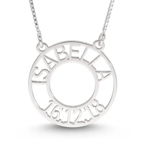 Naamkettingen met hanger in zilver