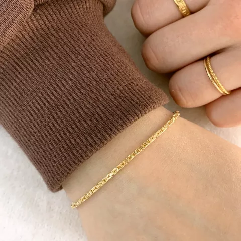 koning armband in 14 karaat goud 21 cm x 1,8 mm
