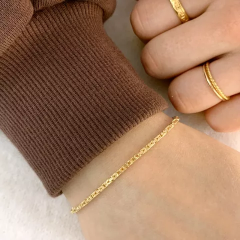 koning armband in 14 karaat goud 23 cm x 1,8 mm