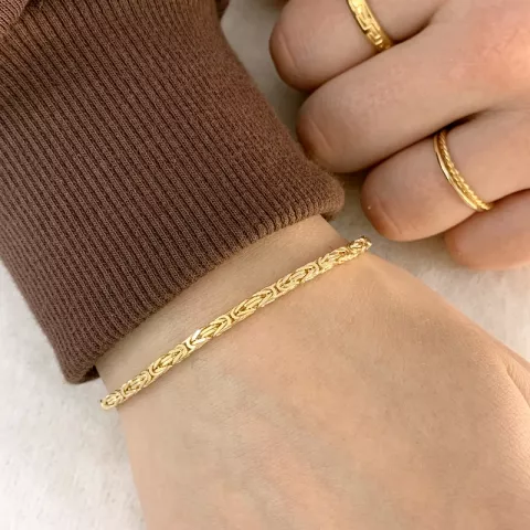 koning armband in 14 karaat goud 23 cm x 2,3 mm
