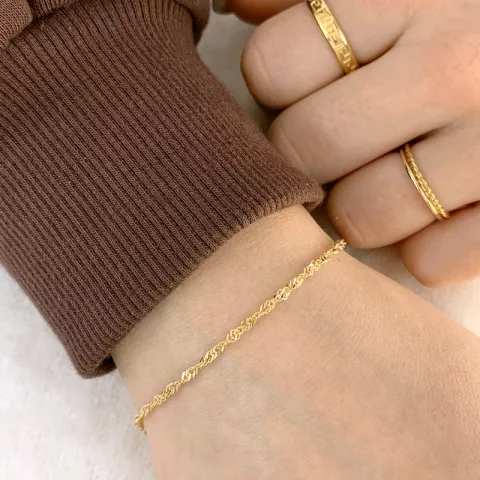 BNH singapore armband in 14 karaat goud 21,0 cm x 2,3 mm
