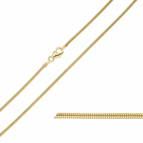 kaart BNH slangenketting in 14 karaat goud 38 cm x 1,2 mm