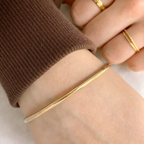 3 mm massief BNH armband in 8 karaat goud