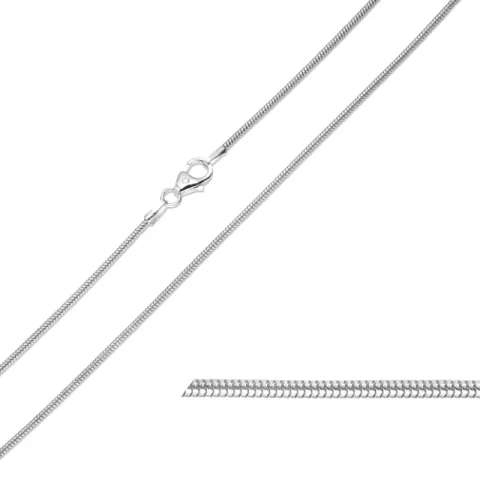 BNH slangenketting in 14 karaat witgoud 42 cm x 1,2 mm